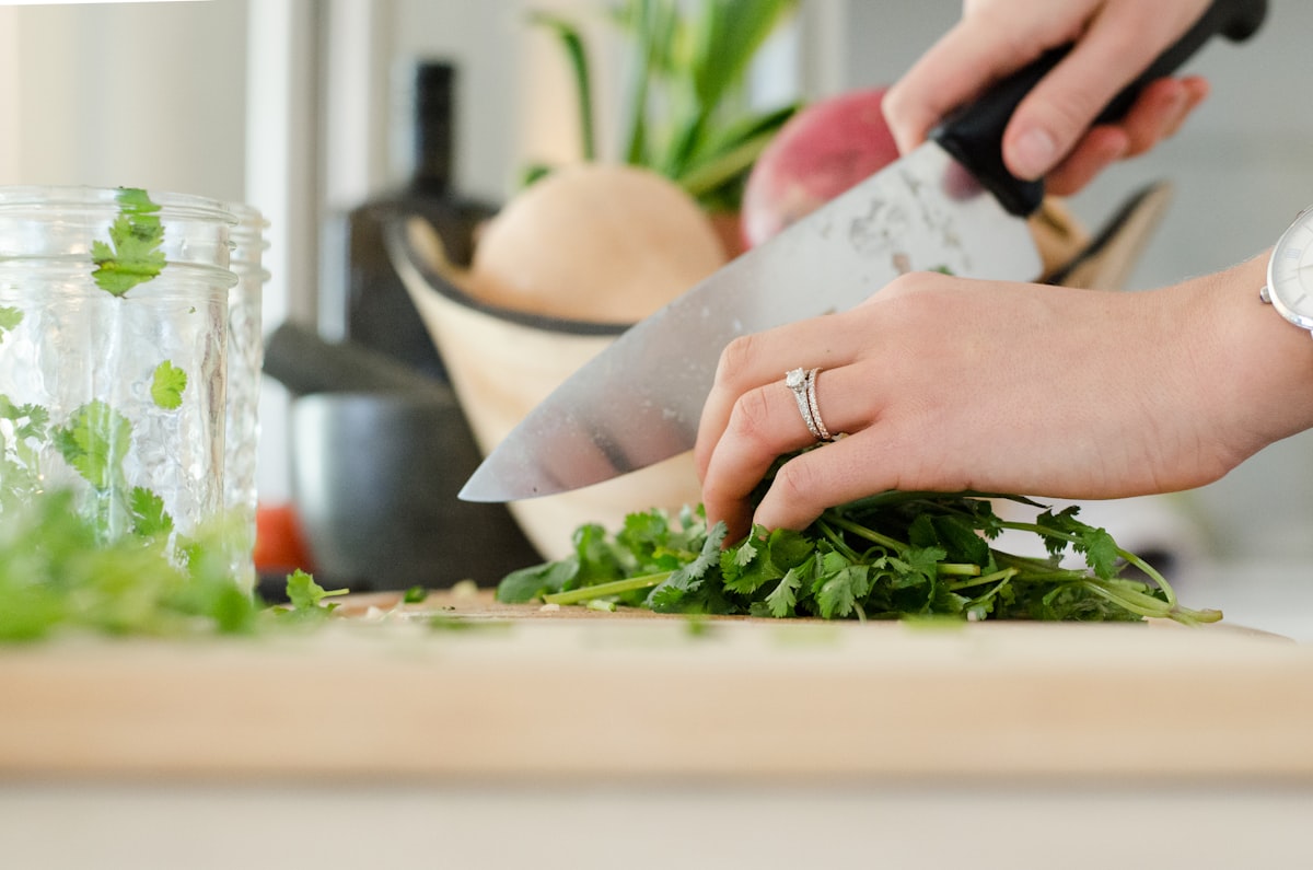 Healthy woman enjoying nutritious meal